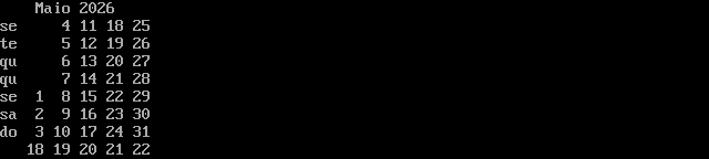 calendário minimalista PNG 2026-05